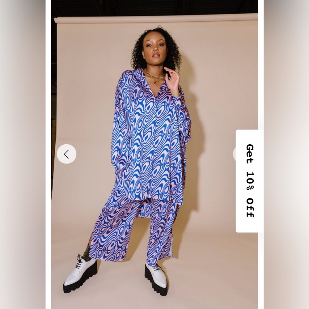 Dressed in LALA Satin Playsuit in Magic Swirl